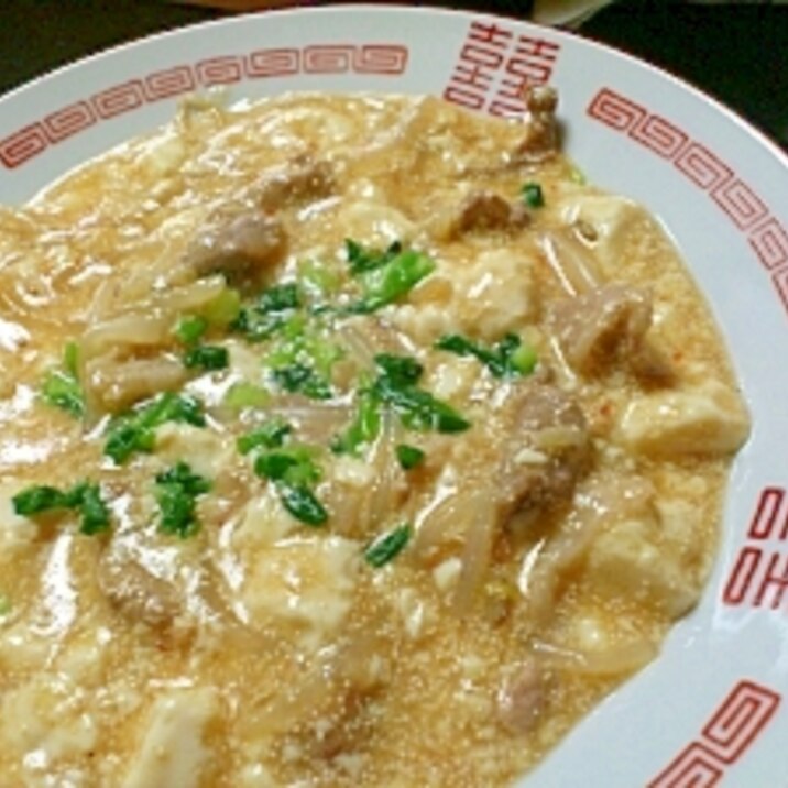 簡単！ご飯が進む♪明太子と豆腐の豚肉もやしあん☆